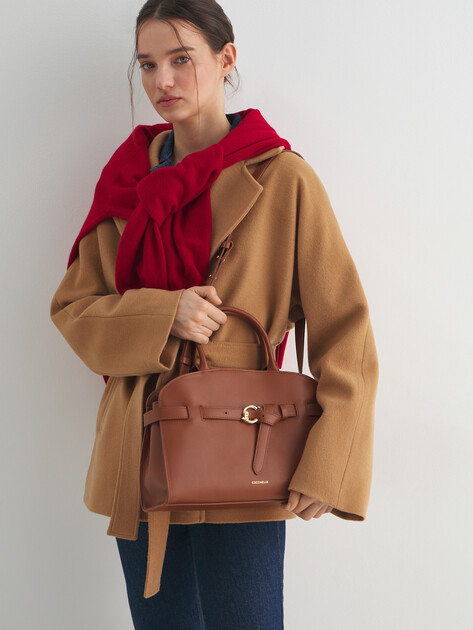 Женский тоут COCCINELLE HANDBAG SMOOTH LEATHER / NOIR, Артикул E1 TLA 18 04 01, коричневый | 5065663. Ракурс 5