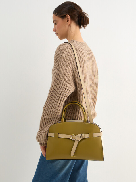 Женский тоут COCCINELLE HANDBAG SMOOTH LEA/SMOOTH L/SM, Артикул E1 ULC 18 04 01, оливковый | 5065671. Ракурс 5