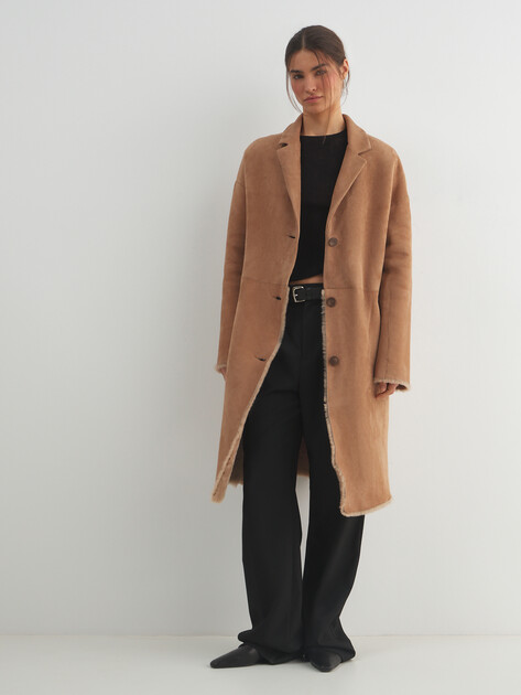 Женская дубленка MAISON DAVID, Артикул BIBI_DF, темно-бежевый | 5065868. Ракурс 2 Женская дубленка MAISON DAVID, Артикул BIBI_DF, темно-бежевый | 5065868. Ракурс 2