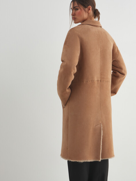 Женская дубленка MAISON DAVID, Артикул BIBI_DF, темно-бежевый | 5065868. Ракурс 4 Женская дубленка MAISON DAVID, Артикул BIBI_DF, темно-бежевый | 5065868. Ракурс 4