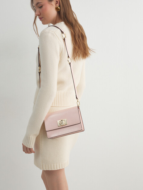 Женская сумка через плечо кросс-боди FURLA, Артикул FURLA 1927 MINI CROSSBODY 20, светло-розовый | 5079891. Ракурс 5