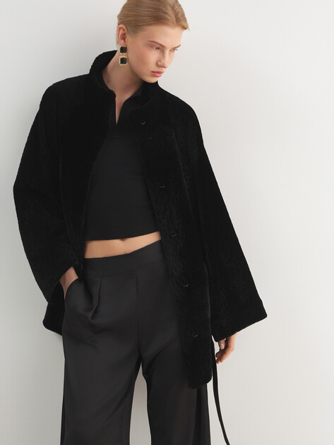 Женская шуба  MAISON DAVID, Артикул ARIN_ASTR, черный | 5085142. Ракурс 5