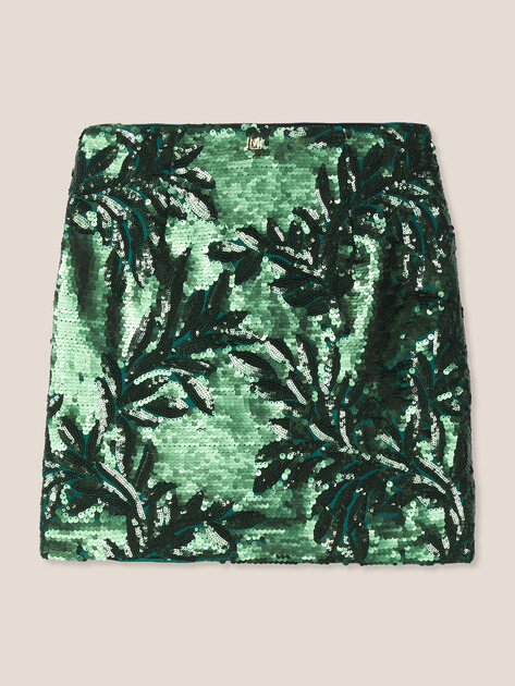 Юбка мини MARCIANO BY GUESS DAISY MINI SKIRT, Артикул 6RGD006358A, зеленый | 5089282. Ракурс 7