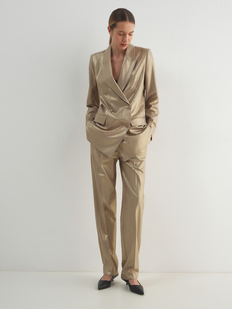 Женский пиджак MARCIANO BY GUESS NORA DOUBLE BREASTED BLAZER, Артикул 6RGN017401A, бежевый | 5089665. Ракурс 2