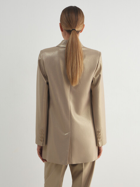 Женский пиджак MARCIANO BY GUESS NORA DOUBLE BREASTED BLAZER, Артикул 6RGN017401A, бежевый | 5089665. Ракурс 4