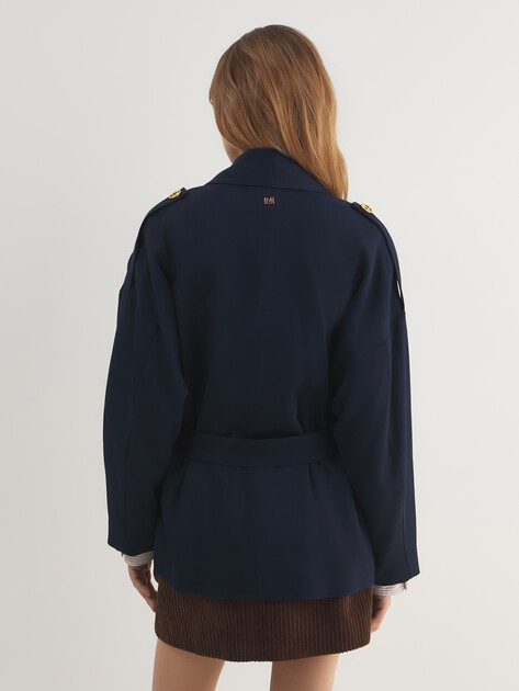 Женский жакет MARCIANO BY GUESS ABBY BELTED WRAP JACKET, Артикул 6RGN137433A, темно-синий | 5089705. Ракурс 4