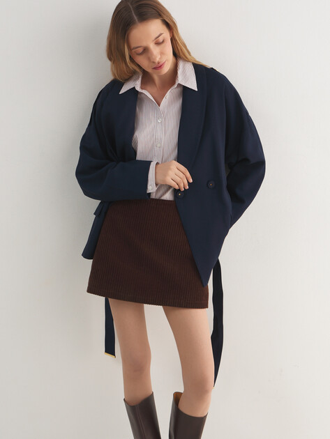 Женский жакет MARCIANO BY GUESS ABBY BELTED WRAP JACKET, Артикул 6RGN137433A, темно-синий | 5089705. Ракурс 5
