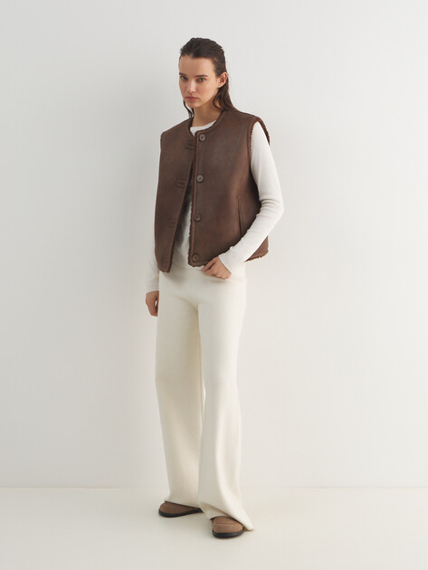 Женский жилет MAISON DAVID, Артикул MARION_SDF_WL, коричневый | 5089899. Ракурс 2