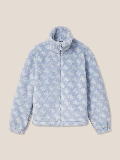 Женская куртка GUESS LOUISE SHERPA FULL-ZIP JACKET, Артикул V6RL05KD882, светло-фиолетовый | 5090145. Ракурс 6