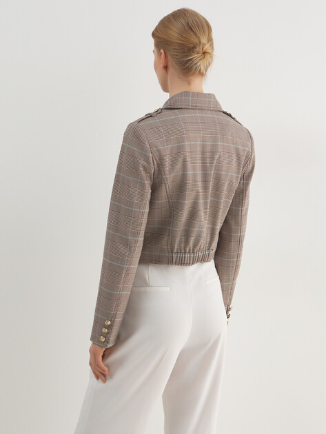 Женский жакет GUESS GERALDINE JACKET, Артикул W6RL55WL442, серо-бежевый | 5090625. Ракурс 4