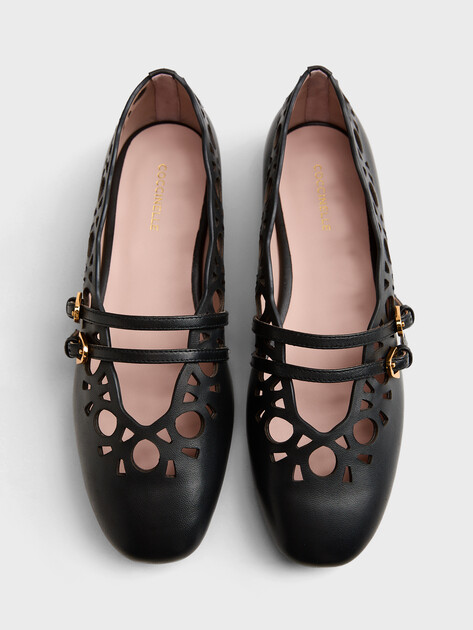 Женские балетки мэри-джейн COCCINELLE BALLERINA SMOOTH LEATHER, Артикул E4 U6G 19 01 01, черный | 5092687. Ракурс 4 Женские балетки мэри-джейн COCCINELLE BALLERINA SMOOTH LEATHER, Артикул E4 U6G 19 01 01, черный | 5092687. Ракурс 4