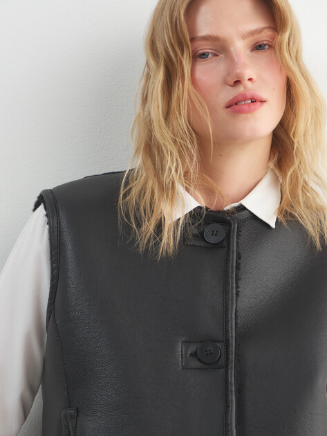 Женский жилет MAISON DAVID, Артикул MARION_SDF_WL, черный | 5093168. Ракурс 3