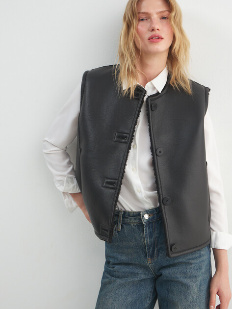 Женский жилет MAISON DAVID, Артикул MARION_SDF_WL, черный | 5093168. Ракурс 5