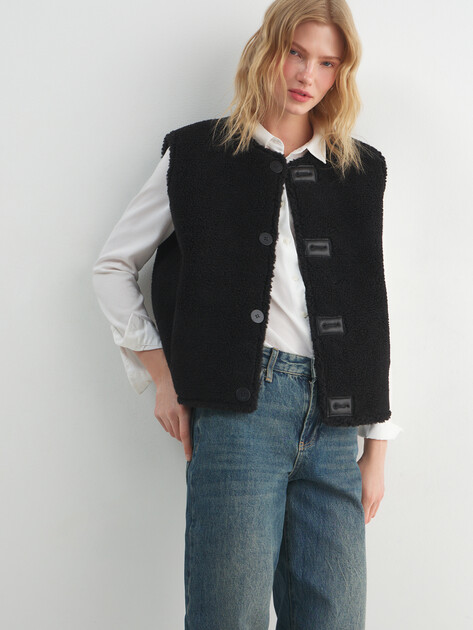 Женский жилет MAISON DAVID, Артикул MARION_SDF_WL, черный | 5093168. Ракурс 6