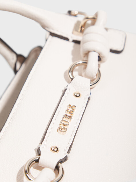 Женский тоут GUESS CAMELIA 3 COMP SATCHEL, Артикул HWBG9742060, молочно-белый | 5094245. Ракурс 2