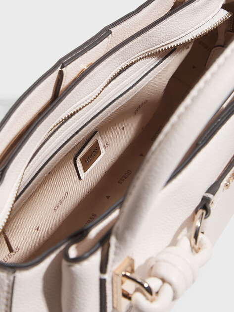 Женский тоут GUESS CAMELIA 3 COMP SATCHEL, Артикул HWBG9742060, молочно-белый | 5094245. Ракурс 4
