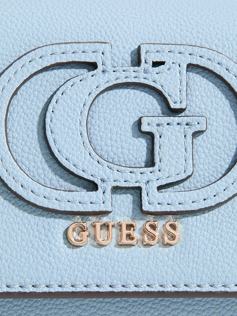 Женская сумка через плечо кросс-боди GUESS ISOLA CONVERTIBLE XBODY FLAP, Артикул HWBG9905210, голубой | 5094281. Ракурс 2