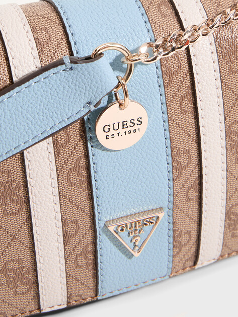 Женская сумка  GUESS NOELLE II CNVRTBLE XBODY FLAP, Артикул HWBS9672210, темно-бежевый | 5094287. Ракурс 2