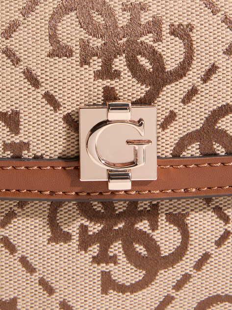 Женская сумка  GUESS AUDREY LOGO CNVRTBL XBDY FLAP, Артикул HWJG9755210, темно-бежевый | 5094326. Ракурс 2