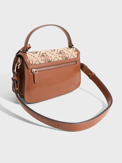 Женская сумка  GUESS AUDREY LOGO CNVRTBL XBDY FLAP, Артикул HWJG9755210, темно-бежевый | 5094326. Ракурс 3