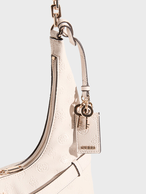Женская сумка  GUESS ELLA LOGO HOBO, Артикул HWPD9746010, молочно-белый | 5094356. Ракурс 2