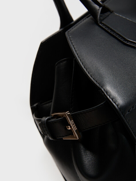 Женская сумка  GUESS LIZA MEDIUM SATCHEL, Артикул HWYUAAP6276, черный | 5094476. Ракурс 2