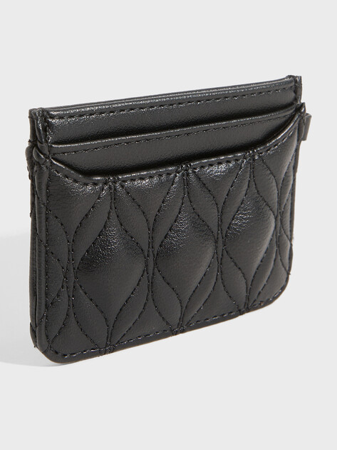 Женский картхолдер GUESS MAXINE QUILTED CARD CASE, Артикул RW7551P6301, черный | 5094485. Ракурс 2