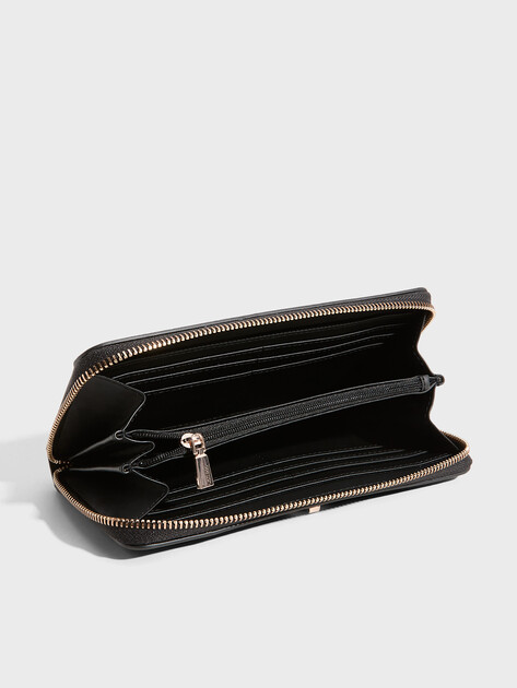 Женский кошелёк GUESS AUDREY SLG LARGE ZIP AROUND, Артикул SWVG9734146, черный | 5094523. Ракурс 3