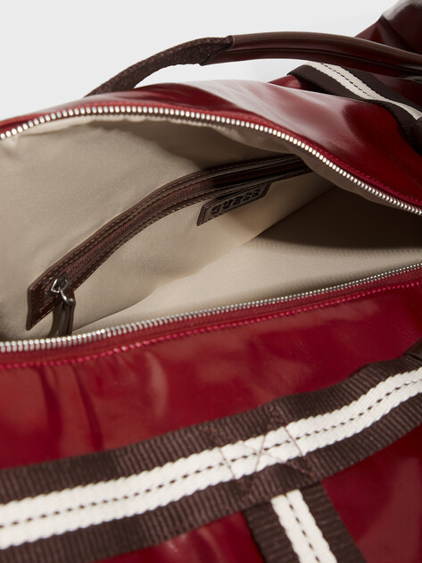 Мужская дорожная сумка GUESS OSLO WEEKENDER, Артикул TMOSVIP6335, бордовый | 5094535. Ракурс 4