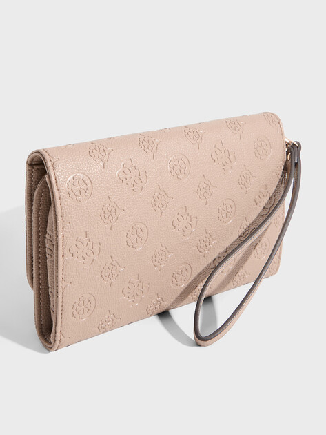 Женское портмоне GUESS WILDER PASSPORT ORGANIZER, Артикул TWDP7452160, серо-бежевый | 5094543. Ракурс 4