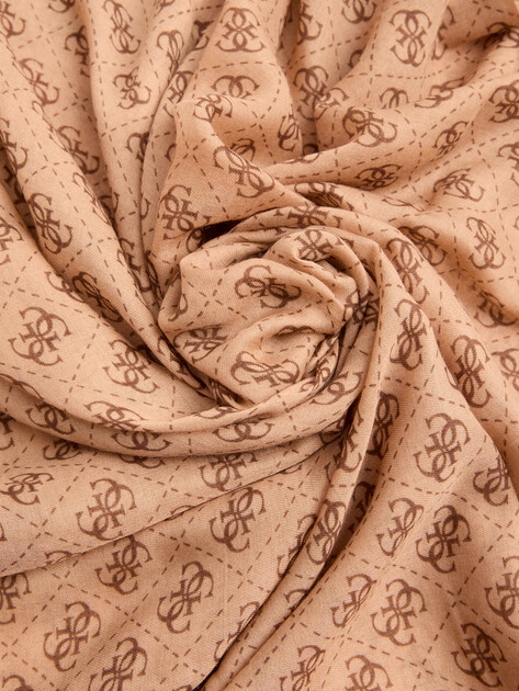 Женский шарф 180х90 см GUESS NOELLE II PRINTED SCARF 90X180, Артикул AW5341POL03, бежевый | 5094738. Ракурс 2 Женский шарф 180х90 см GUESS NOELLE II PRINTED SCARF 90X180, Артикул AW5341POL03, бежевый | 5094738. Ракурс 2