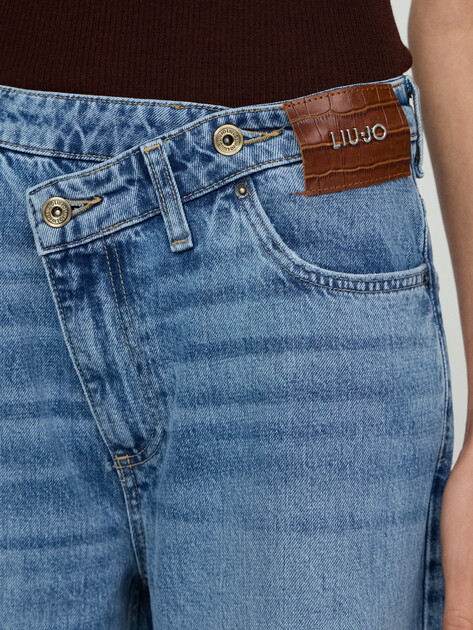 Женские широкие джинсы  LIU∙JO, Артикул UF6160D4854, синий | 5134400. Ракурс 4