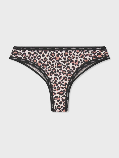 Женский набор трусов GUESS 3 PACK PRINTED BASIC BRAZILIAN, Артикул O5RG14K6YW1, черный | 5155248. Ракурс 3