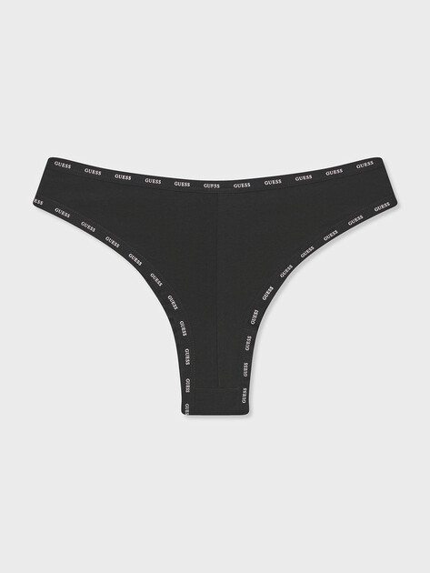 Женский набор трусов GUESS 3 PACK PRINTED BASIC BRAZILIAN, Артикул O5RG14K6YW1, черный | 5155248. Ракурс 5