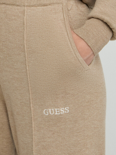 Женские широкие брюки  GUESS URSULA PANTS SWTR, Артикул V6RB12Z4850, бежевый | 5156210. Ракурс 4