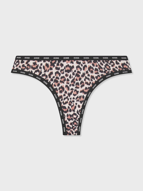 Женский набор трусов GUESS 3PACK PRINTED BASIC THONG, Артикул O5RG22K6YW1, черный | 5156240. Ракурс 3
