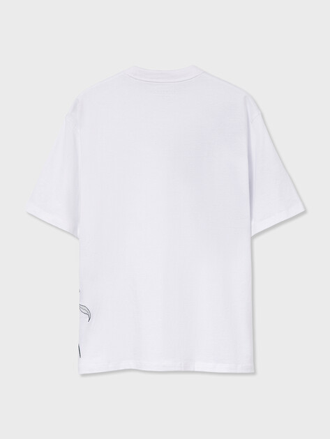 Женская футболка GUESS SS CN BOTANICAL TEE, Артикул W6RI36I3Z14, белый | 5157375. Ракурс 7