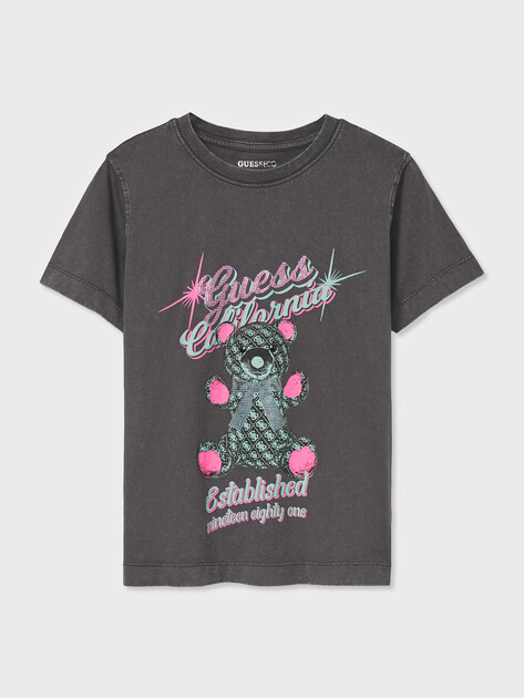 Женская футболка GUESS SS CN GUESS BEAR TEE, Артикул W6RI38I3Z14, черный | 5157403. Ракурс 6