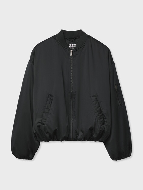 Женский бомбер GUESS LORRAINE BOMBER, Артикул W6RL26WJ662, черный | 5157791. Ракурс 6