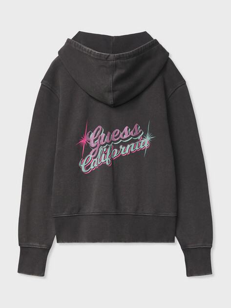 Женская толстовка GUESS HOODED CALIFORNIA SWEATSHIRT, Артикул W6RQ14KBY51, антрацитово-серый | 5158056. Ракурс 7