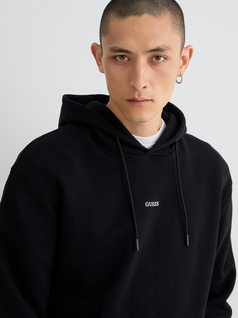 Мужское худи GUESS MARZIO HOODIE SWEATSHIRT, Артикул Z6RQ18KAIJ1, черный | 5158614. Ракурс 3