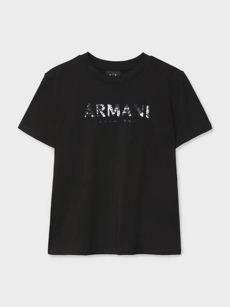 Женская футболка ARMANI EXCHANGE T-SHIRT, Артикул XW002340, черный | 5169277. Ракурс 6