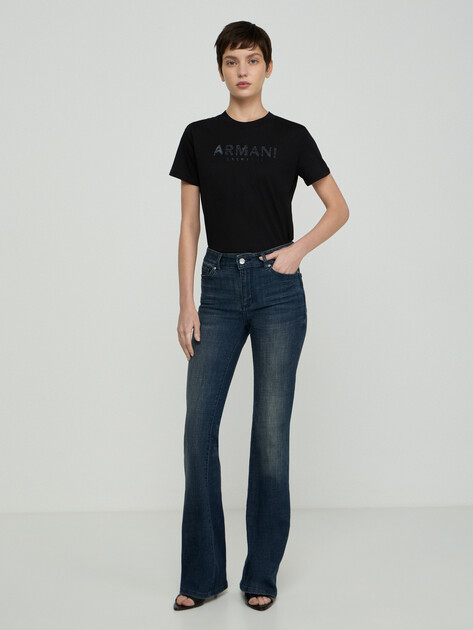 Женская футболка ARMANI EXCHANGE T-SHIRT, Артикул XW002340, черный | 5169277. Ракурс 5