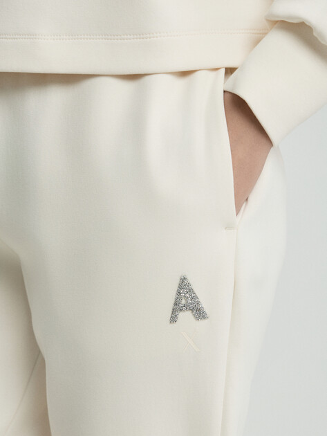 Женские брюки ARMANI EXCHANGE TROUSER, Артикул XW002210, молочно-белый | 5169362. Ракурс 3