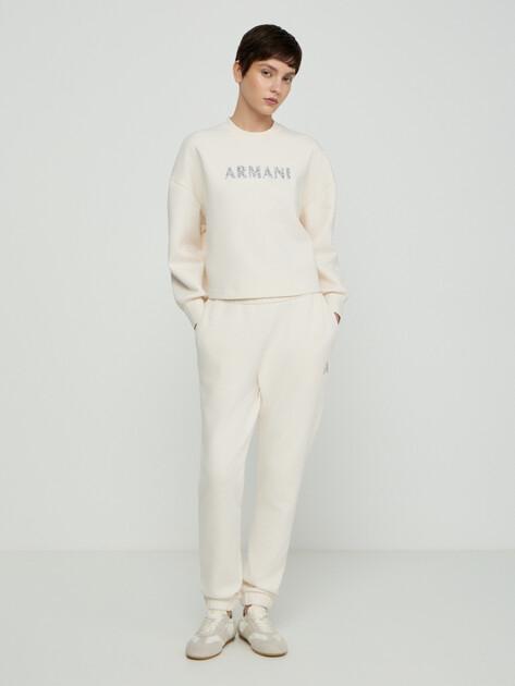 Женские брюки ARMANI EXCHANGE TROUSER, Артикул XW002210, молочно-белый | 5169362. Ракурс 5