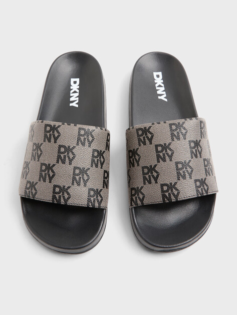 Женские сланцы DKNY ZELLA - FLAT SLIDE 1, Артикул K1606463(K), серый | 5183791. Ракурс 4
