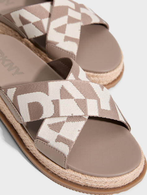 Женские шлепанцы DKNY BINNA - X BAND SANDA, Артикул K2639436(K), серо-бежевый | 5183835. Ракурс 3