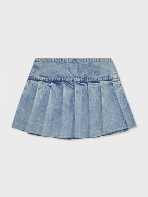 Юбка мини GUESS JEANS GJ PLEATED SKIRT, Артикул W6RD38D6552, голубой | 5183947. Ракурс 7