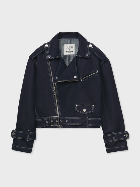 Женская джинсовая куртка GUESS FLORENCE JACKET, Артикул W6RN71D6911, темно-синий | 5183954. Ракурс 7