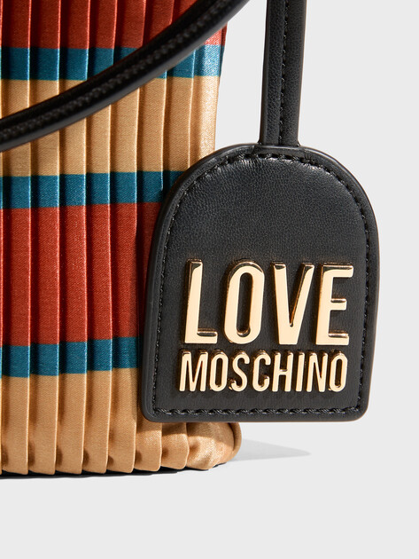 Женская сумка через плечо кросс-боди LOVE MOSCHINO PLEATED, Артикул JC4301PP FW26, темно-бежевый | 5204672. Ракурс 2